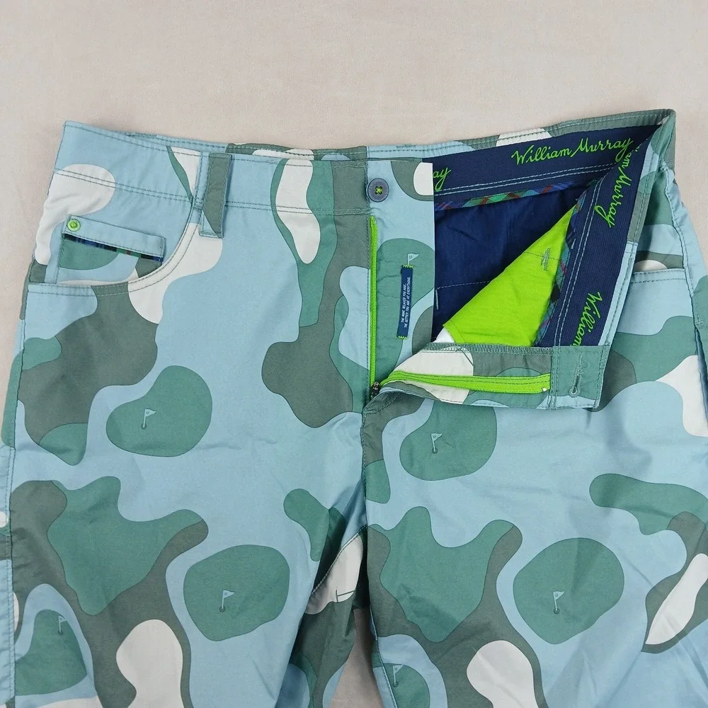 William Murray 36x10 Mens Shorts Camo Golf Stretch Performance Loud Colorful‎